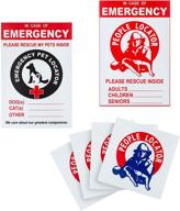 набор наклеек a1 gear rescue decal kit - светоотражающие стикеры для размещения (6 пак) - пожарная безопасность для детей, домашних животных и пожилых людей - стикеры для окон в случае чрезвычайной ситуации - спасите наших собак и кошек - знак из винилового эмблемы скорой помощи логотип