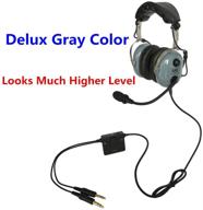🎧 ufq a28 delux gray color great anr aviation headset with mp3 input & bose grade hi-fi sound - compare with rugged air ra950 & includes free headset bag! logo