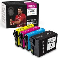 🖨️ lemerouexpect remanufactured ink cartridge set for epson 252xl 252 xl t252xl: wf-7710 wf-7720 wf-7210 wf-3640 wf-3620 printer (4-pack) logo