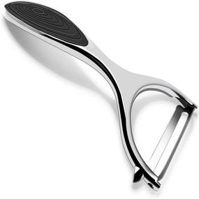 img 4 attached to 🥔 Premium Stainless Steel Y Shape Swivel Potato Vegetable Peeler - Ergonomic Non-Slip Handle, Sharp Blade, Good Grip & Durability for Veggies, Potatoes, Carrots, and Fruits - Kitchen Essential