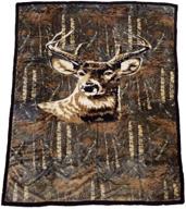 🦌 60"x 80" deer camo blanket: cozy, soft, & warm with easy care and machine wash logo