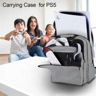 🎒 portable storage bag backpack for ps5 game console – travel carrying case with 3 layers of protection for ps5 dualsense console accessories logo