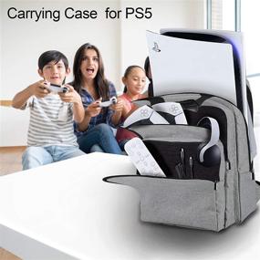 img 4 attached to 🎒 Portable Storage Bag Backpack for PS5 Game Console – Travel Carrying Case with 3 Layers of Protection for PS5 DualSense Console Accessories