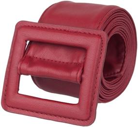 img 2 attached to 👗 Samtree Women's Belts with Adjustable Square Buckle, Made of Polyester