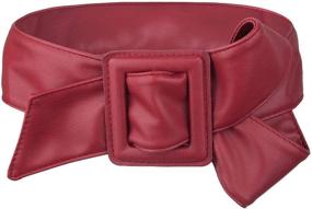 img 3 attached to 👗 Samtree Women's Belts with Adjustable Square Buckle, Made of Polyester