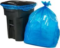 ♻️ large capacity blue recycling trash bags - 25/case, 95-96 gallon, 61"w x 68"h, 1.5 mil logo