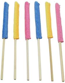 img 3 attached to 🧹 Set of 6 Microfiber Stick Dusters for Efficient Cleaning - Ideal for Home and Office Use