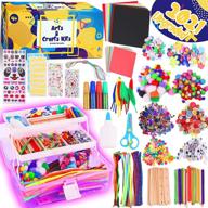 goodyking creative craft supplies - pipe cleaners, craft kits, and jewelry making materials for teen girls | ages 5-12 | construction paper, plastic storage, glitter, googly logo