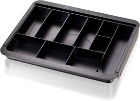 img 2 attached to 🗄️ Recycled Expandable Drawer Tray by Officemate, Black - 10 3/8 W to 16 W (26372)