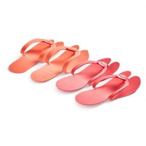 img 1 attached to 🦶 High-Quality NOVAL Disposable Slippers Flip Flops for Pedicure Spa Foot Bath Nail Salon: 12 Pairs Per Pack (Random Assortment)