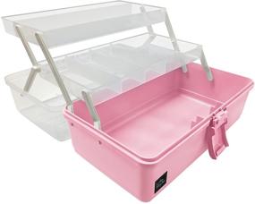 img 4 attached to 📦 3-Layer Multifunctional Plastic Craft Organizers and Storage Box with Handle - Ideal for Medicine, Art Supplies, Makeup, Nail, Hair Accessories for Kids - Perfect Room Organizer Bins