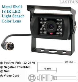 img 2 attached to 🔦 Waterproof Night Vision Backup Camera with Wide View Angle for RV, Camper, Truck, Trailer, Bus, Van - GX12-4 Connector
