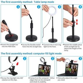 img 1 attached to 🎥 Weokoli Video Conference Lighting Kit: Enhance Your Remote Work, Distance Learning, and Zoom Calls with this Clip-On Light for Monitors and Desk Lamps - Ideal for Live Streaming, Computer Laptop Video Conferencing