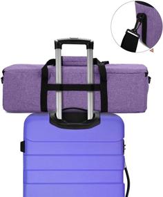 img 1 attached to 👜 Luxja Foldable Bag: Perfect Carrying Case for Cricut Explore Air and Maker, Supplies Organizer (Purple, Bag Only)