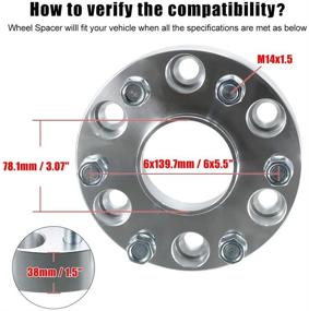 img 3 attached to 🔧 X AUTOHAUX 4 Штуки 6x5.5" Адаптеры колесных проставок, центрирующиеся на ступице, толщиной 1.5'' с отверстием для ступицы 78.1мм, серебристого цвета, идеально подходят для Cadillac, Chevrolet, GMC.
