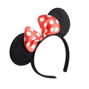 img 1 attached to 🐭 Picoway Mouse Ears Headband Set of 20 - Black &amp; Red Bow for Effortless Disney Style