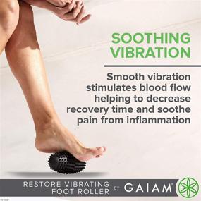 img 1 attached to 🦶 Gaiam Restore Vibrating Foot Roller - Effective Therapy for Plantar Fasciitis & Sore Feet - Includes Batteries!