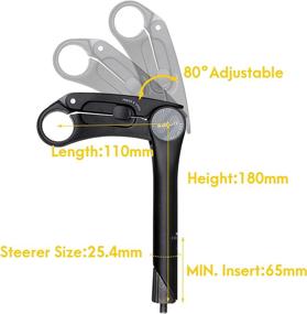 img 3 attached to Satori Bicycle Tool Less Adjustable Extension