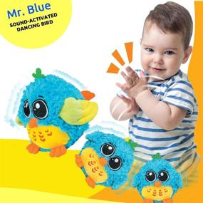 img 2 attached to Mr. Blue - Interactive Singing and Dancing Bird Toy for Babies and Toddlers. Funny Owl Musical Toy for Boys and Girls. Touch and Sound Activated for Kids Ages 6 Months to 6 Years.