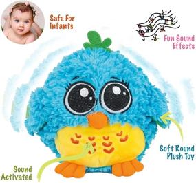 img 3 attached to Mr. Blue - Interactive Singing and Dancing Bird Toy for Babies and Toddlers. Funny Owl Musical Toy for Boys and Girls. Touch and Sound Activated for Kids Ages 6 Months to 6 Years.