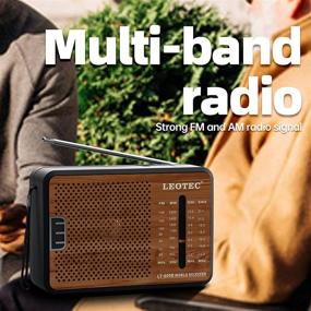 img 3 attached to 📻 LEOTEC AM FM Radio - Portable Battery Powered Radio with Best Reception, 2D, Loud Speaker - Ideal for Elders and Home Use (Wood-Round Hole)