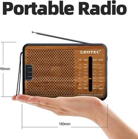 img 1 attached to 📻 LEOTEC AM FM Radio - Portable Battery Powered Radio with Best Reception, 2D, Loud Speaker - Ideal for Elders and Home Use (Wood-Round Hole)