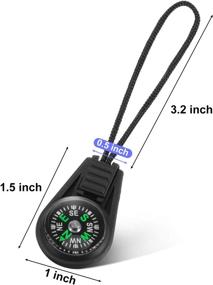 img 2 attached to 🧭 BBTO 100 Pieces Mini Survival Compass: Liquid Filled Pocket Compass for Camping, Hiking, Paracord Bracelets, Necklaces, and Key Chains