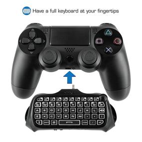 img 3 attached to 🎮 Enhanced Nyko Type Pad - Advanced Bluetooth Mini Wireless Chat Pad with Built-in Speaker and 3.5mm Jack for PlayStation DualShock 4 Controller