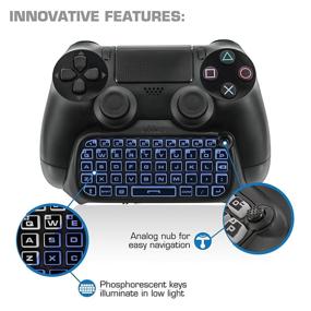 img 1 attached to 🎮 Enhanced Nyko Type Pad - Advanced Bluetooth Mini Wireless Chat Pad with Built-in Speaker and 3.5mm Jack for PlayStation DualShock 4 Controller