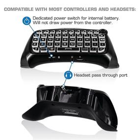 img 2 attached to 🎮 Enhanced Nyko Type Pad - Advanced Bluetooth Mini Wireless Chat Pad with Built-in Speaker and 3.5mm Jack for PlayStation DualShock 4 Controller