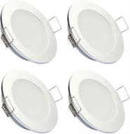 🔆 obeaming dc 12v led ceiling light rvs boat van recessed puck light: super slim flush mount downlights for caravan camper travel trailer motorhome yachts interior lighting, 3w 4 pack (warm white) logo