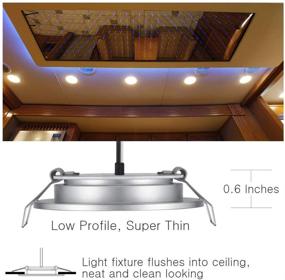 img 2 attached to 🔆 Obeaming DC 12V LED Ceiling Light RVs Boat Van Recessed Puck Light: Super Slim Flush Mount Downlights for Caravan Camper Travel Trailer Motorhome Yachts Interior Lighting, 3W 4 Pack (Warm White)