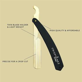 img 3 attached to 💈 Crispy Linez Turkish Model Barber Straight Razor in Elegant Black & Gold Color