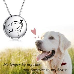 img 3 attached to 🐾 Always in My Heart: Pet Cremation Necklace for Dogs - Sterling Silver Paw Print Memorial Pendant Urn Jewelry to Keep Your Beloved Dog's Ashes