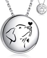 🐾 always in my heart: pet cremation necklace for dogs - sterling silver paw print memorial pendant urn jewelry to keep your beloved dog's ashes logo