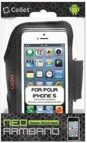 img 1 attached to 📱 Neoprene Armband with 13in Armband & Key Pocket for Apple iPhone 5, 5S, 5C, SE - by Cellet