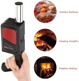 img 2 attached to 🔥 Easy-to-Use Electric BBQ Fan: Portable Handheld Fire Blower for Outdoor Cooking Stoves - Ideal for Barbecues, Picnics, Camping, and Hiking