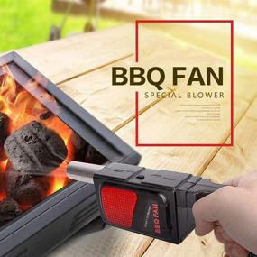 img 1 attached to 🔥 Easy-to-Use Electric BBQ Fan: Portable Handheld Fire Blower for Outdoor Cooking Stoves - Ideal for Barbecues, Picnics, Camping, and Hiking