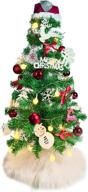 🎄 pre-lit 2ft mini tabletop christmas tree with battery operated lights and ornaments - ideal small xmas tree for festive home decorations logo