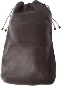 img 2 attached to Piel Leather Drawstring Shoe Chocolate Travel Accessories