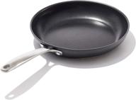 premium oxo good grips pro nonstick dishwasher safe frying pan, 10-inch - black logo