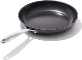 img 4 attached to Premium OXO Good Grips Pro Nonstick Dishwasher Safe Frying Pan, 10-inch - Black