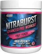 💪 giant sports international nitraburst pre workout powder: enhance blood flow, amplify strength and energy levels, boost exercise performance - creatine free! logo