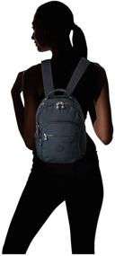 img 1 attached to Kipling Womens Backpack Maroon Metallic Outdoor Recreation for Camping & Hiking