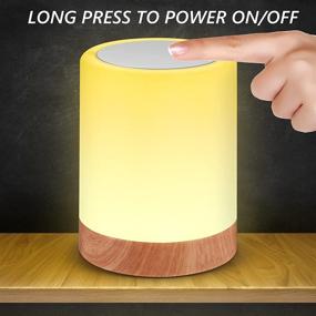 img 3 attached to 💡 USB Rechargeable Touch Lamp with 4-Level Dimmable Warm White Light, RGB Color Changing Table Lamp for Bedrooms and Living Room