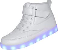 👟 voovix high top sneakers for boys - flashing charging shoes logo