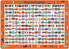 img 3 attached to 🌍 Flags Capitals Placemat by Little Wigwam