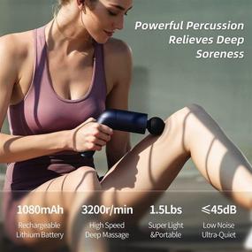 img 2 attached to Массажер Merach Deep Tissue Percussion Muscle Massager - мощная электрическая массажная пушка для профессиональной терапии, тихое и эффективное облегчение боли.