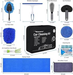 img 3 attached to 🚗 VEEAPE Car Wash Kit: Ultimate 14pcs Car Detailing Accessories for Women - Cleaning Gel, Long Handle Brush, Wax, and More!