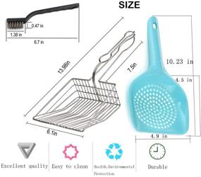 img 3 attached to 🐾 Pet Supplies: Cat Litter Scoop, Heavy Duty Stainless Steel Sifter, Pooper Scooper for Easy Cleaning of Kitty Litter Box